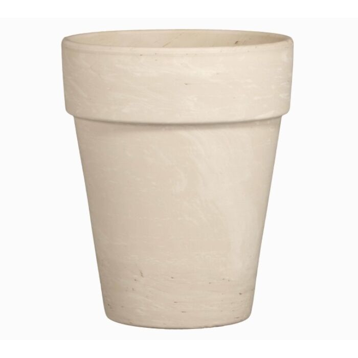 Fehér agyag virágcserép, 21 cm