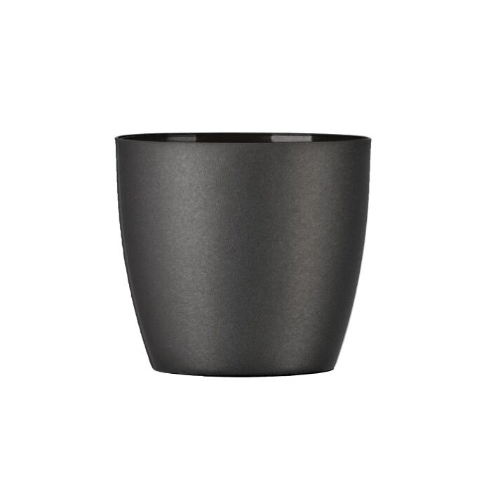 Matt grafit, műanyag Aga Mat kaspó, 16 x 14,5 cm