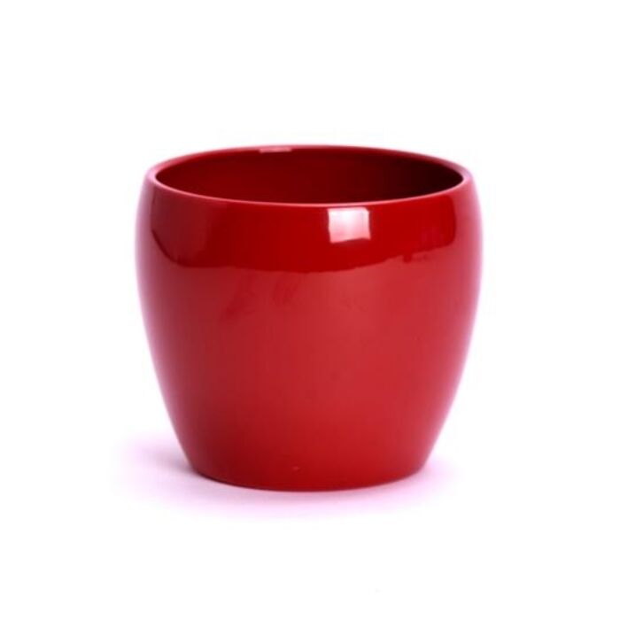 Piros kerámia Ziertopf kaspó, 18 cm