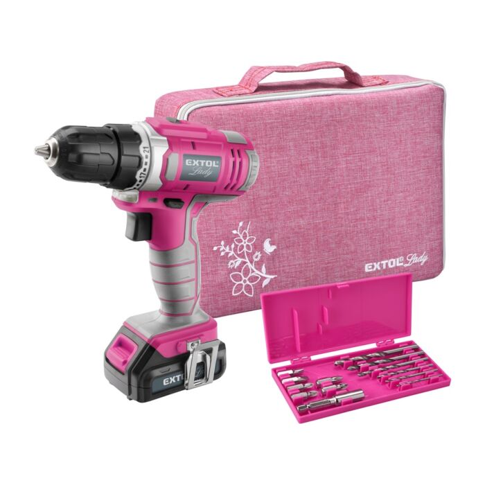 Extol Lady akkus csavarozó (Pink) 12V