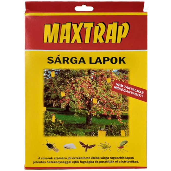 Maxtrap rovarfogó sárga lap nagy 10db-os 17x24cm 