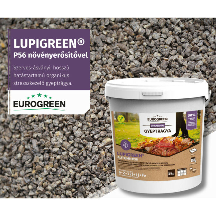 Eurogreen Lupigreen Autumn P56 6 + 2 + 12(+1)+Fe őszi szerves gyeptrágya 8 kg