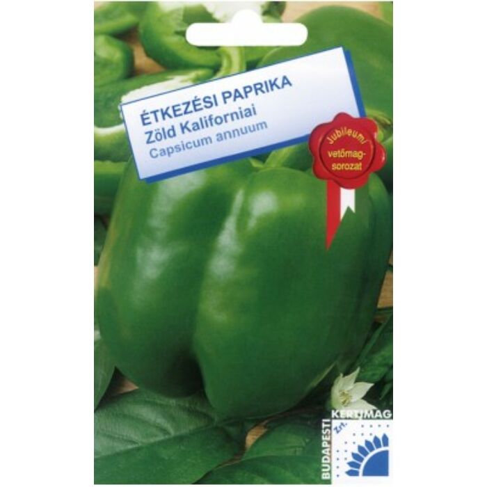 Budapesti Kertimag Étkezési Paprika Zöld Kaliforniai vetőmag 50 szem