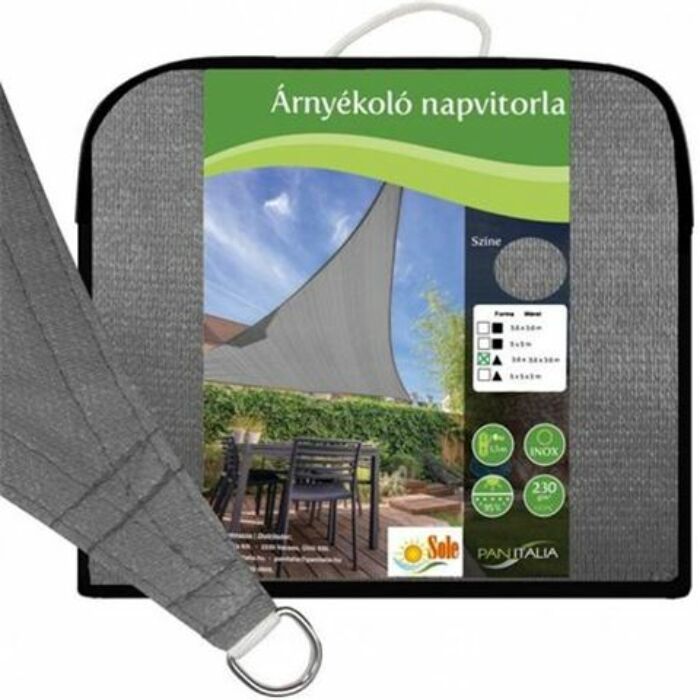 Napvitorla Szürke színű négyszög alakú 4