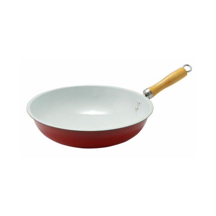 Perfect Home Kerámia bevonatos wok 30cm piros 10264