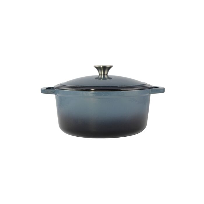 Perfect Home Zománcozott öntöttvas lábas 26 cm, 5,2 literes Acélkék 14611