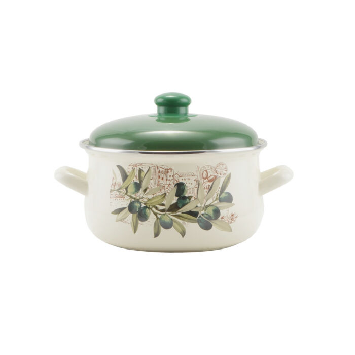 Perfect Home Oliva Zománcozott lábas 20 cm+fedő 14828