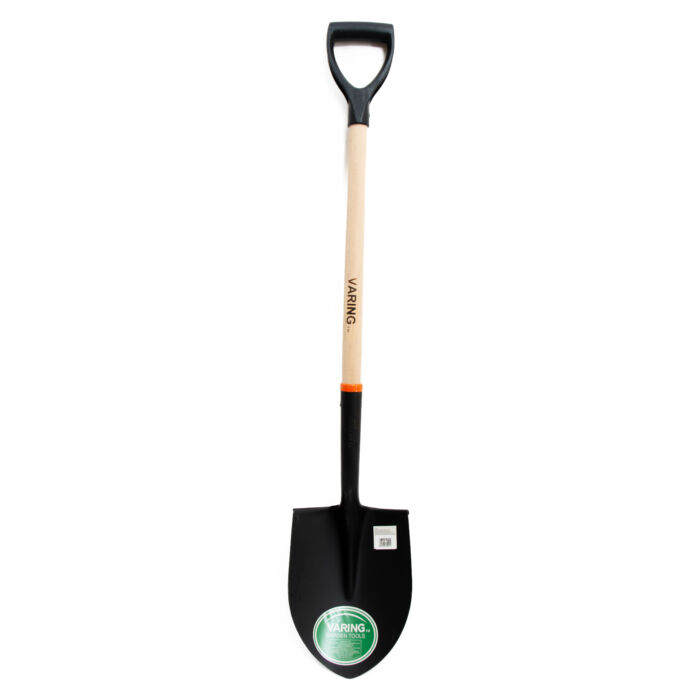 Ásó acél fejjel, lakkozott fa rövid nyéllel és Y-fogantyúval 118cm