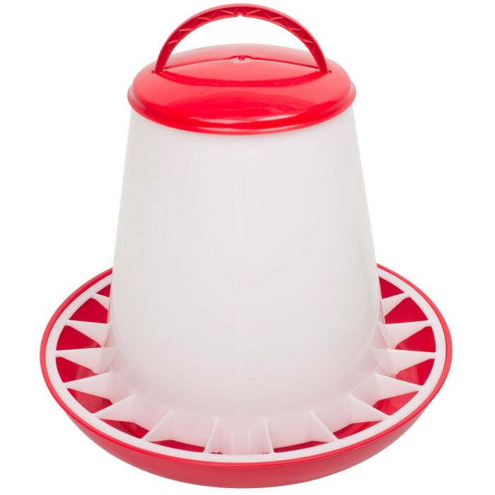 Baromfi önetető fedéllel, 6 kg, piros