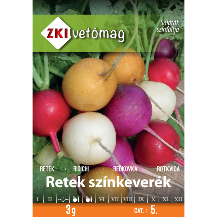 ZKI retek színkeverék vetőmag 3g