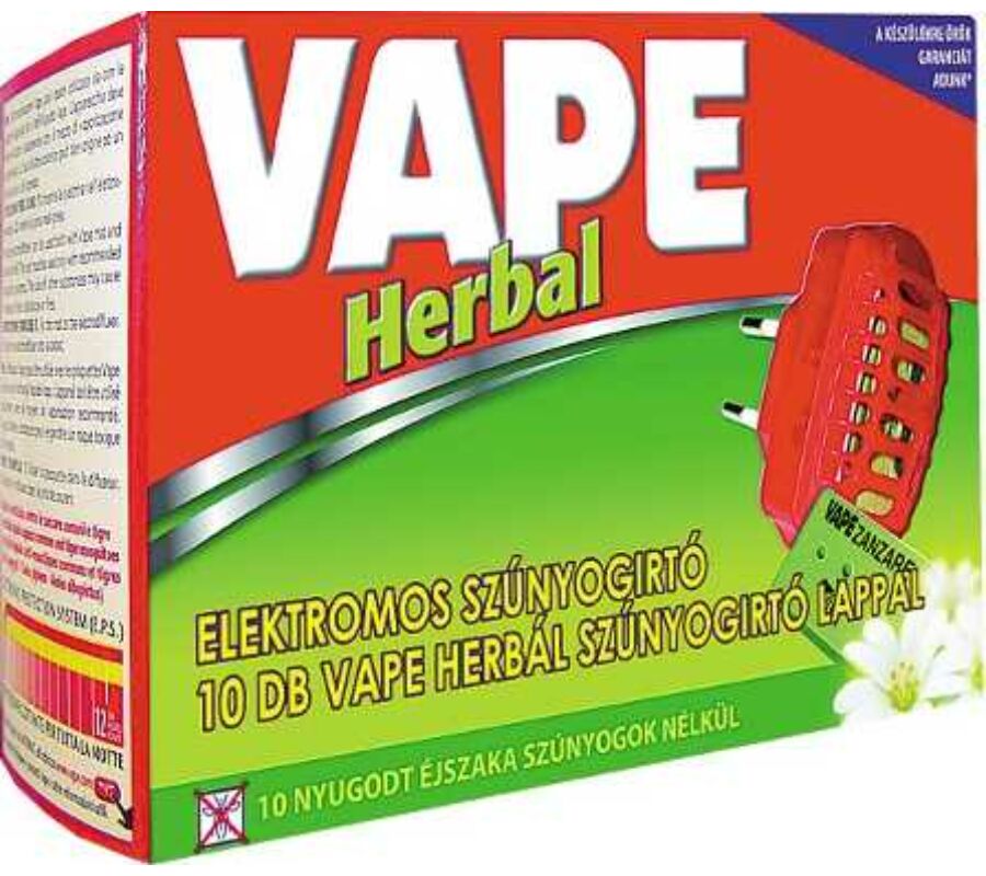 VAPE Herbál elektromos lapkás szúnyogírtó +10 lap