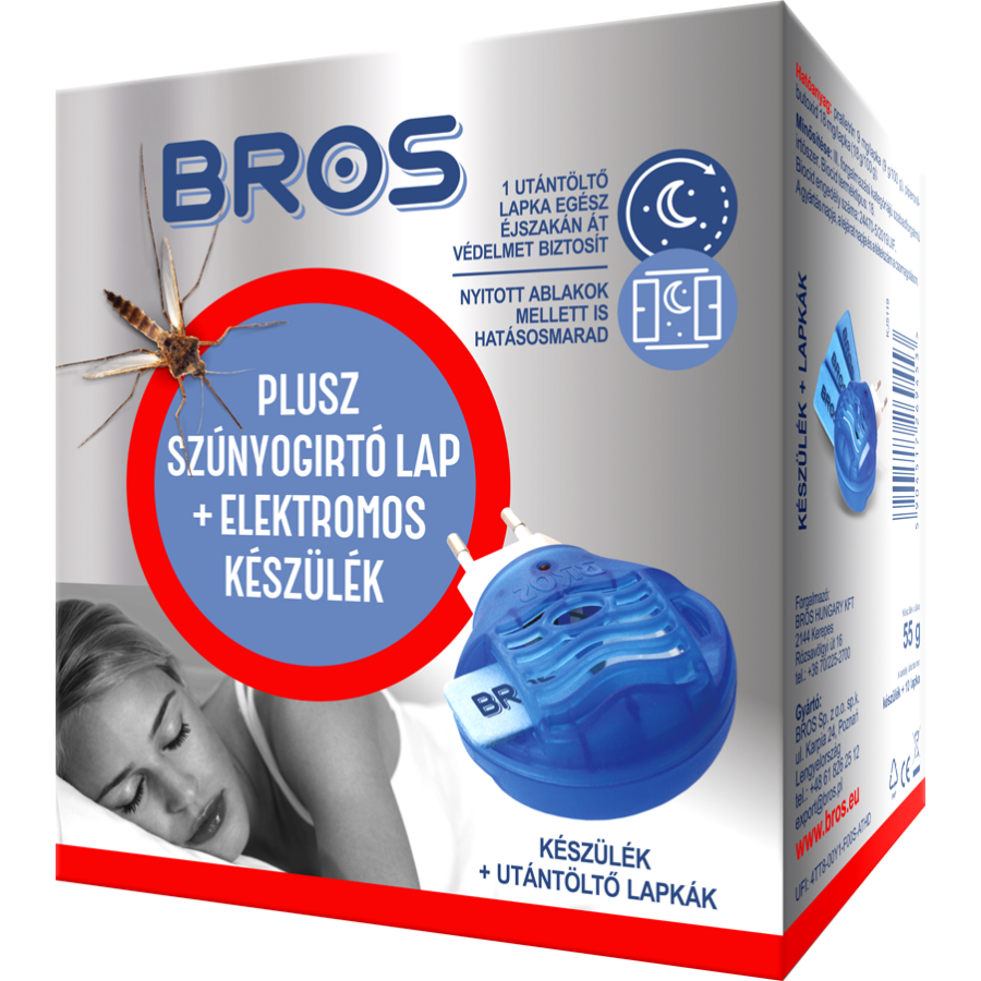 Bros Szúnyogriasztó kombi készülék +10  lapka