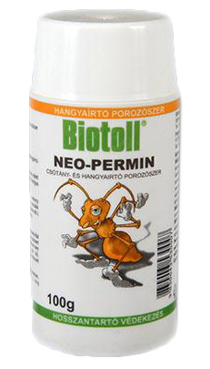 Biotoll Neopermin csótány-hangyapor 100g