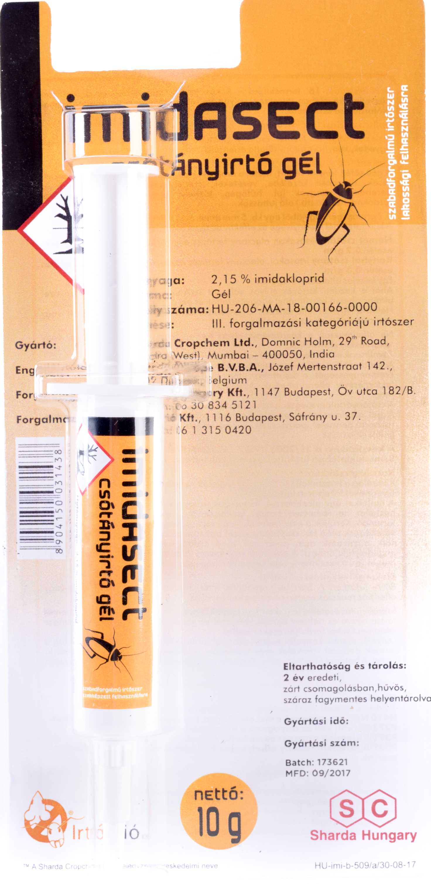 Imidasect csótányirtó gél 10 g