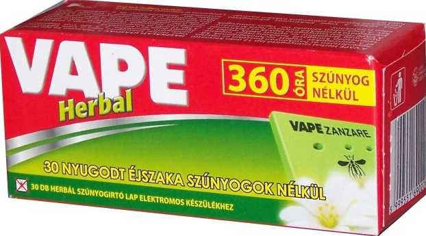 VAPE HErbál szúnyogírtó lap 30 db