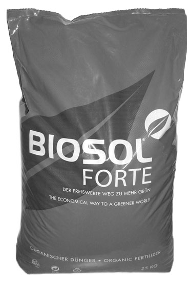 Biosol Forte szerves trágya granulátum gyepre, és bármilyen kultúrához 25 kg