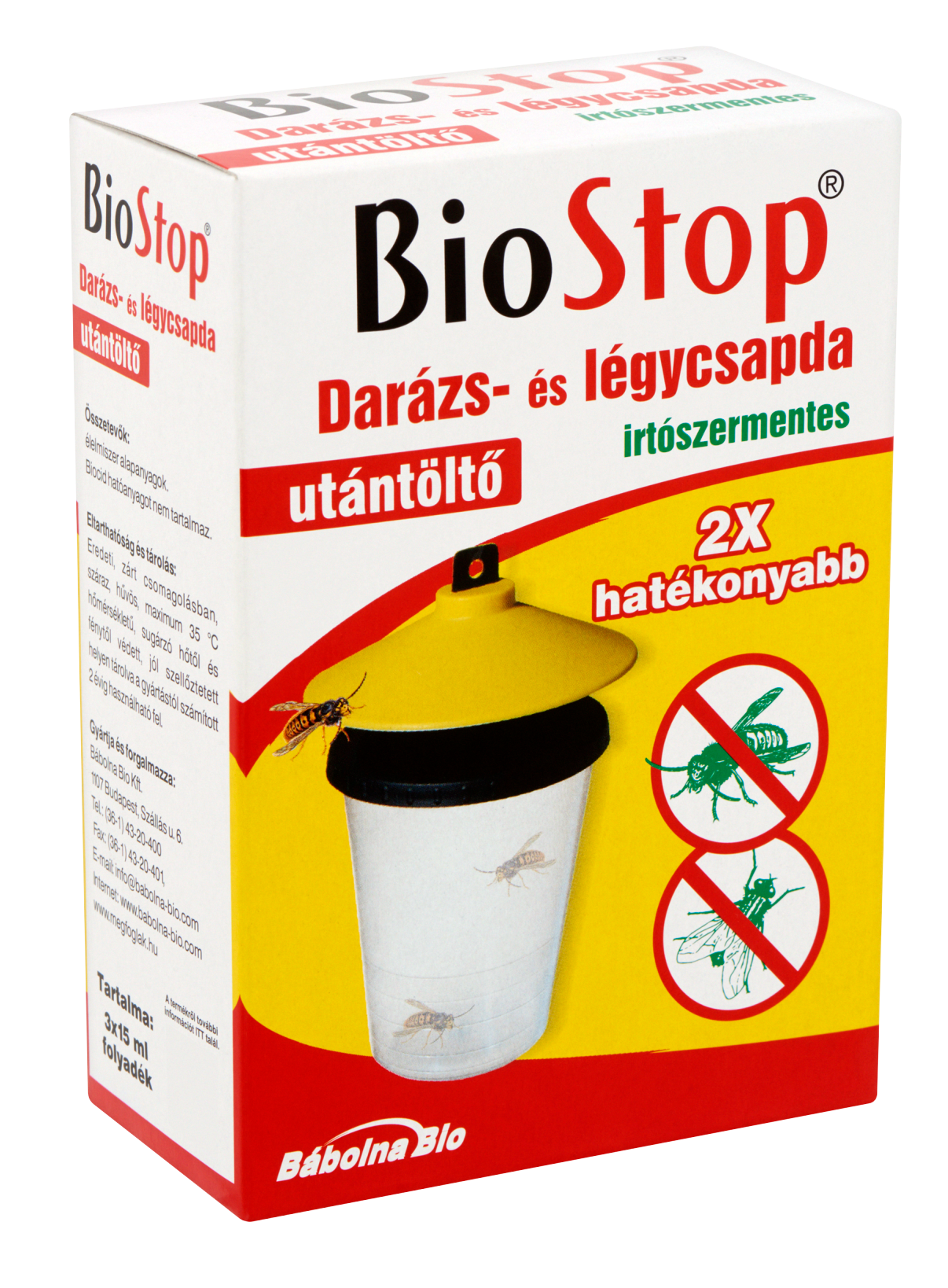 Biostop darázs-légycsapda utántöltő 3 db -os