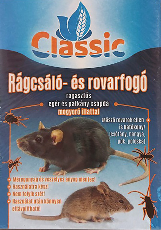 Classic Rágcsálófogó lap, egér ragacs 17x22 cm nagy méretű