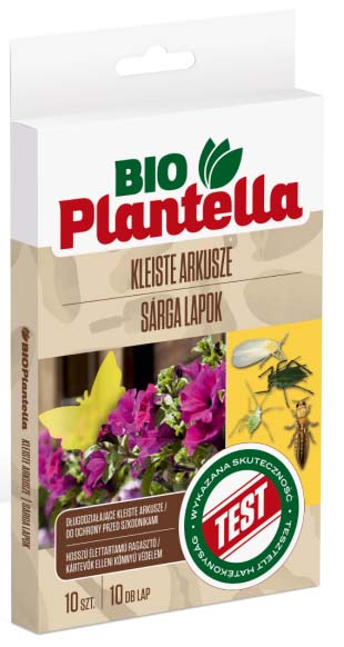 Bio Plantella lepkeformájú, sárga, ragadós lapok 10 db