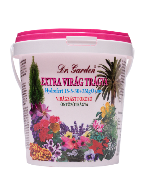 Dr. Garden extra virág trágya, virágzást fokozó öntözőtrágya 15-5-30+3Mg+me 750g
