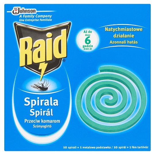 Raid szúnyogirtó spirál 10 db