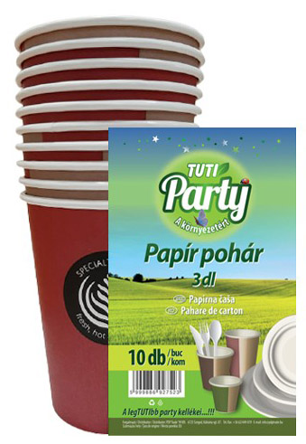 Party pohár 3 dl, papír, 10 db