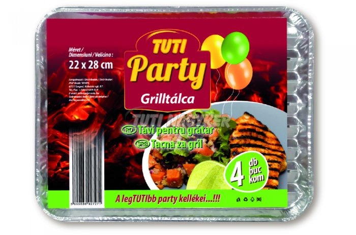 Tuti Party grilltálca 23 x 34 cm - 3 db