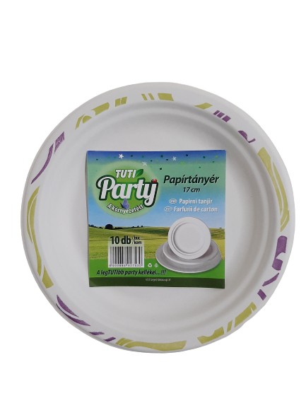 Party Papír Tányér 17 cm 10 db-os