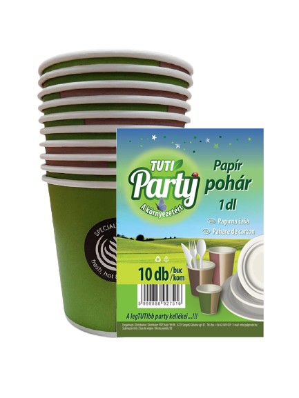 Party Papír Pohár 100 ml 10 db-os