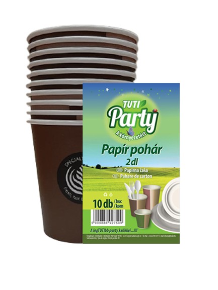 Party papír Pohár 200 ml 10 db-os