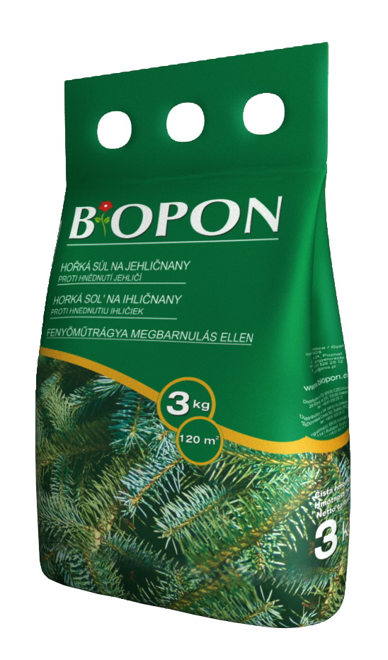 Biopon fenyőműtrágya megbarnulás ellen, 120m2 területre, 3 kg