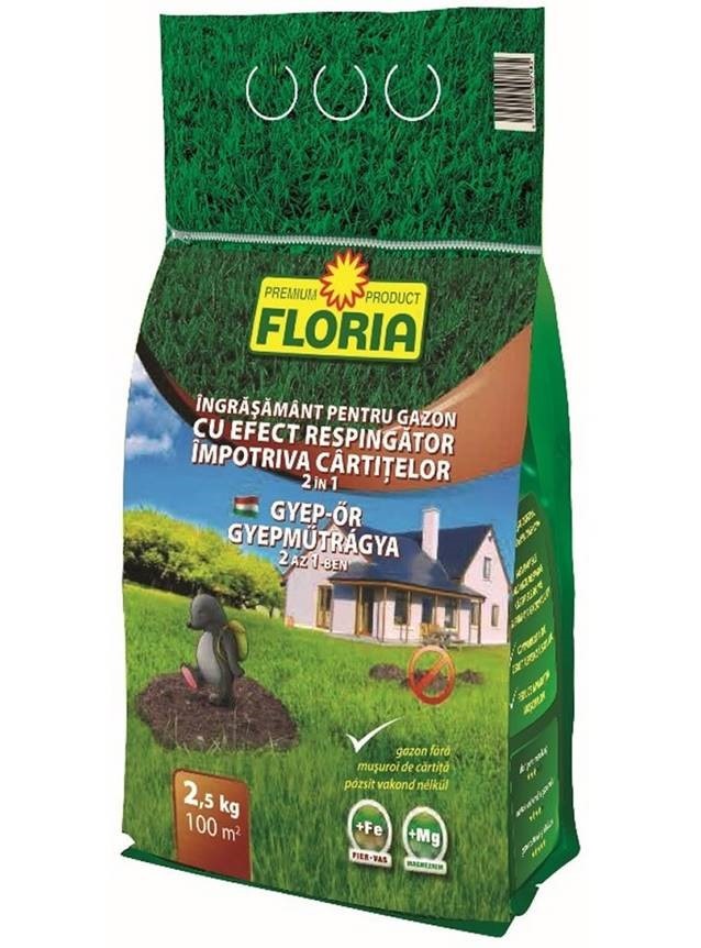 Floria Gyep-őr gyepműtrágya, vakondriasztós
