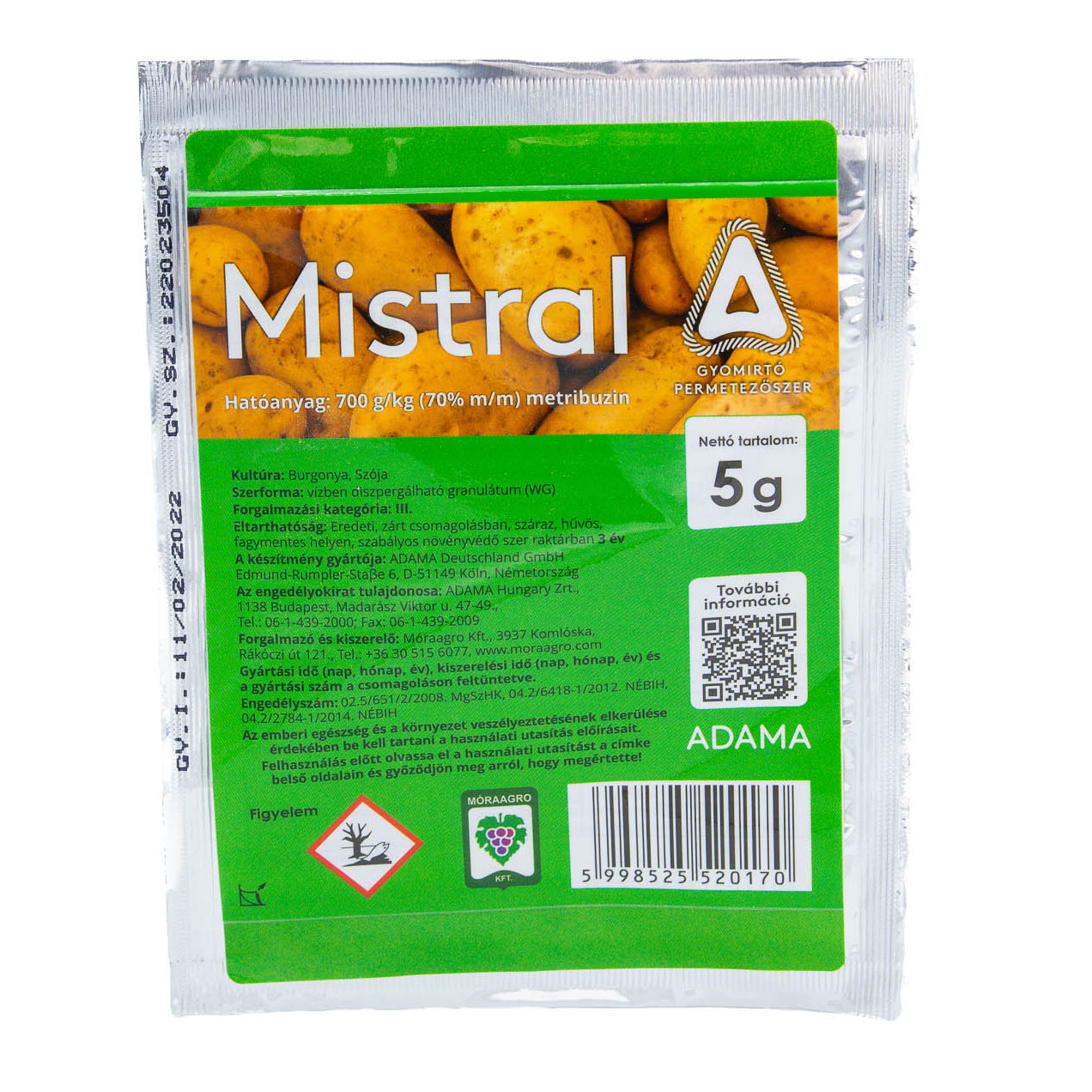 Mistral gyomirtó hatású permetezőszer 50g