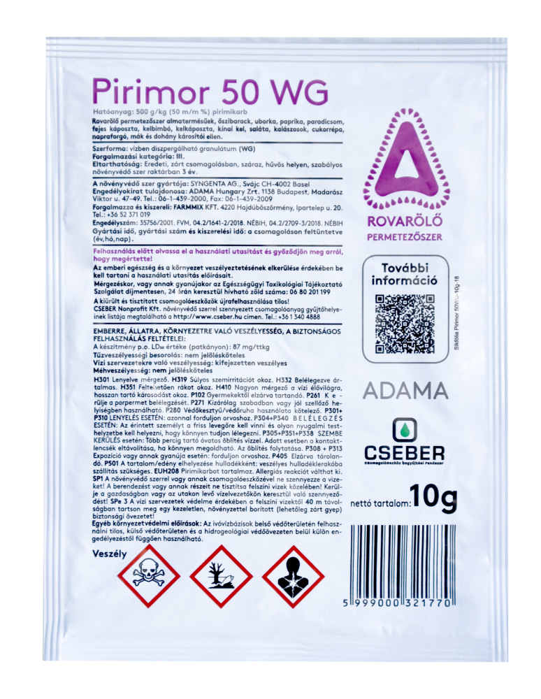 Pirimor 50 WG rovarölő permetezőszer 10 g