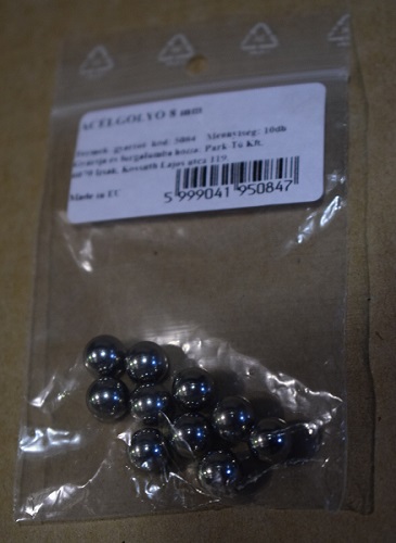 Acélgolyó 8 mm (10 db -os), J-14, J-18 magyar permetezőhöz