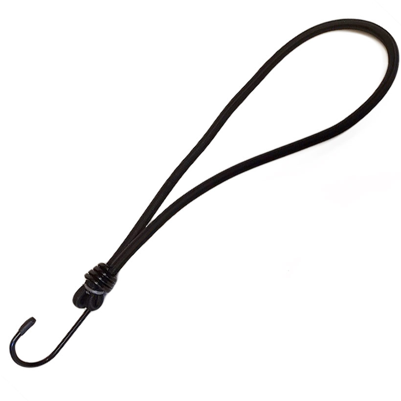 Ponyvaleszorító gumipók fekete, 20 cm