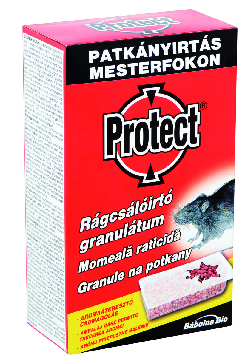 Protect granulátum, rágcsáló, egér és patkányméreg, 2 x 75 g