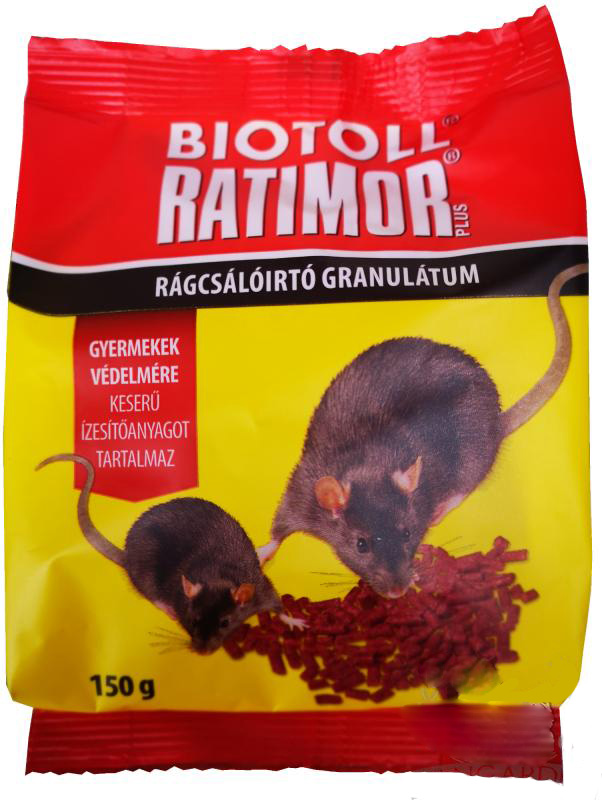 Biotoll Ratimor rágcsálóirtó granulátum, 150 g