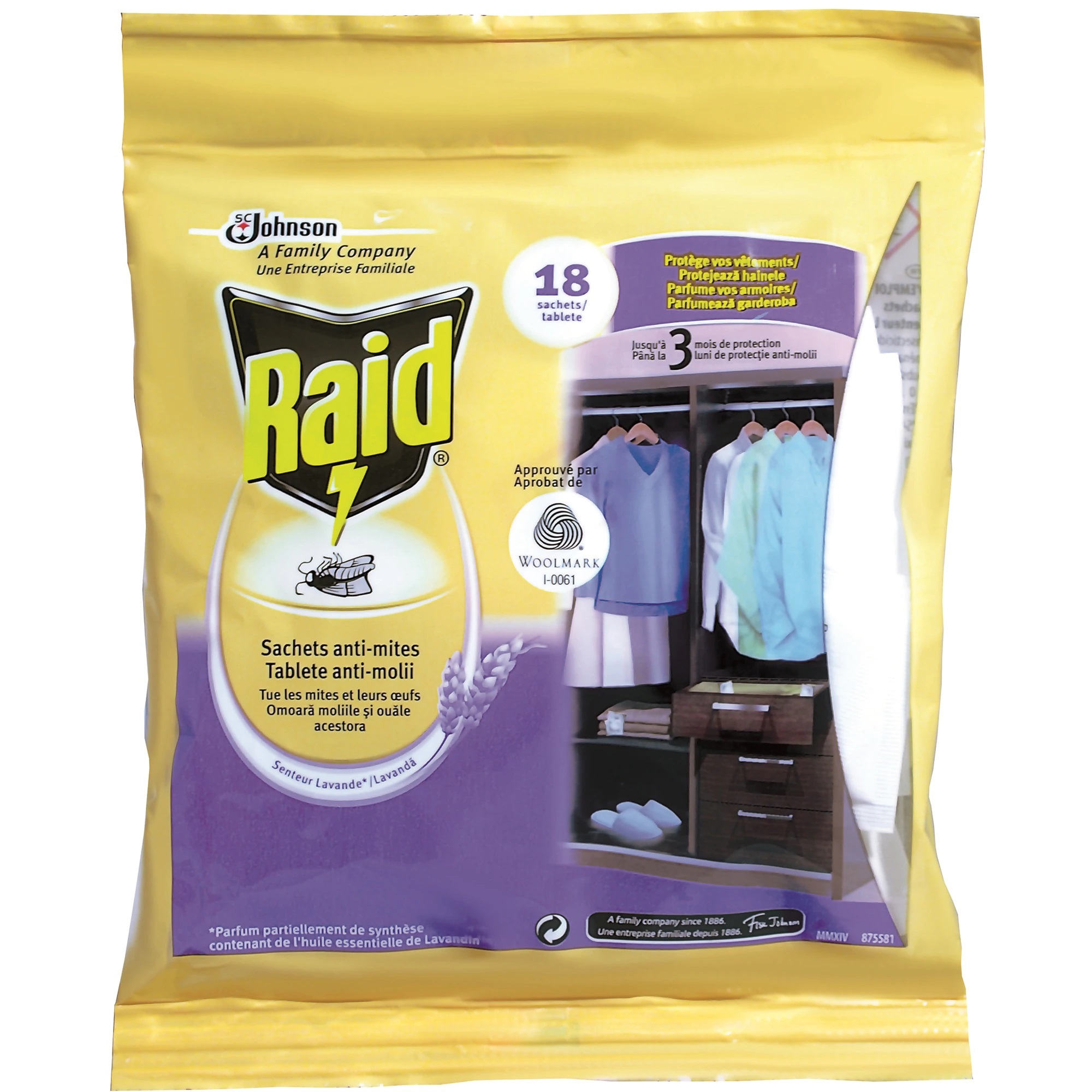 Raid molyirtó tabletta levendula 18 db-os