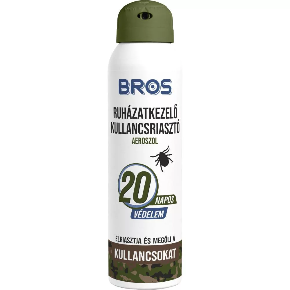 Bros kullancsírtó, riasztó  aeroszol ruhára 90ml