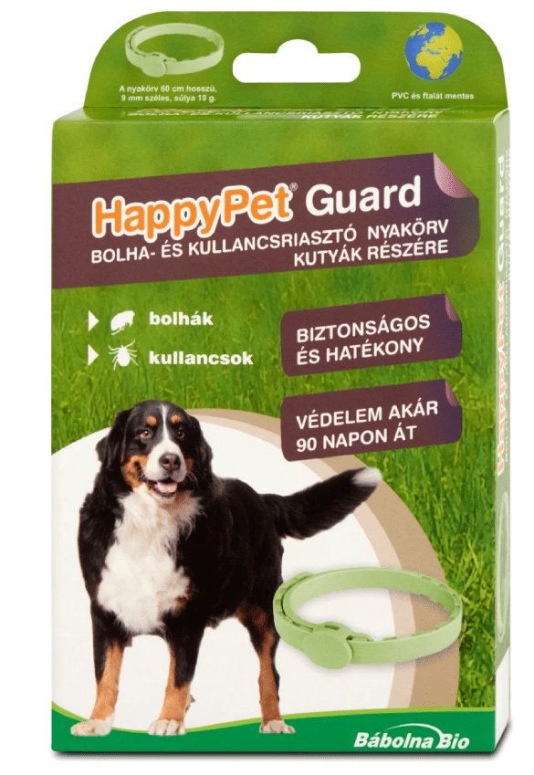 HappyPet Guard bolha és kullancsriasztó nyakörv kutyák részére