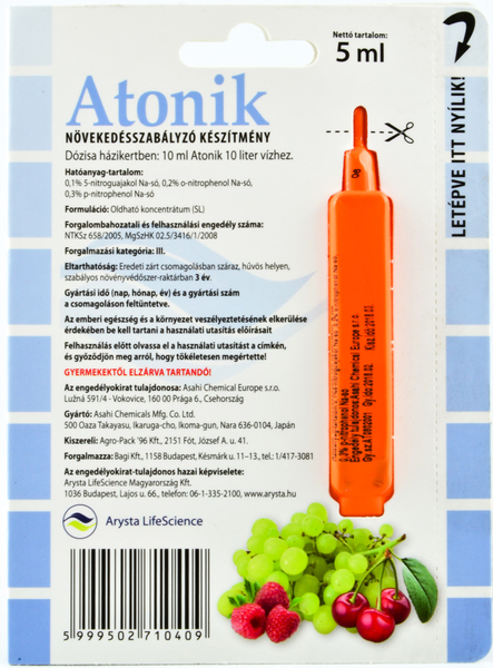 Atonik növekedés szabályozó vegyszer 5 ml ampulla