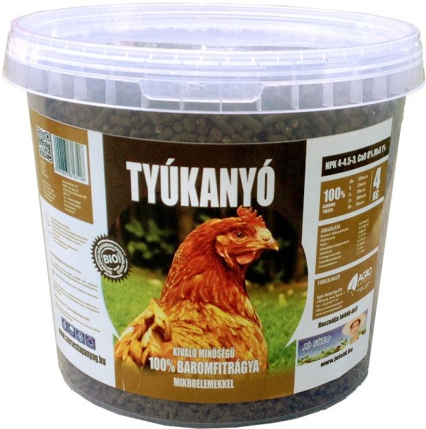 Tyúkanyó baromfitrágya - pelletált 4 kg