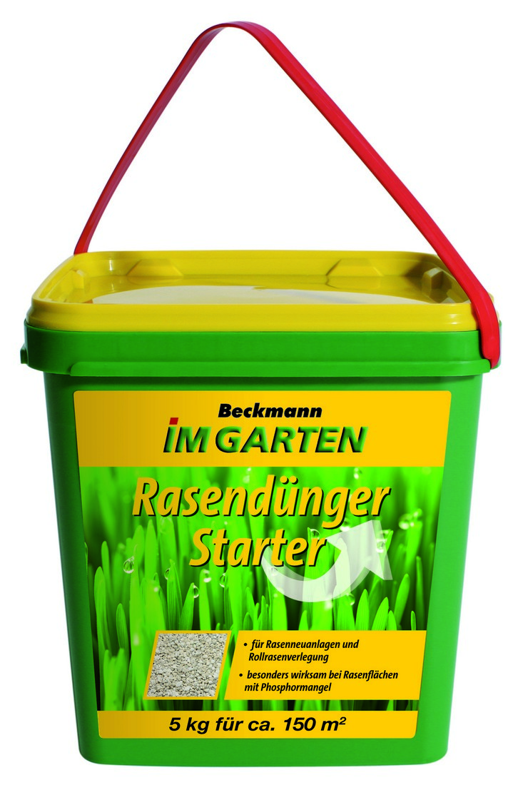 Beckmann gyeptrágya fűmagvetéshez, gyepszőnyeg- telepítéshez (starter) 5 kg, 140m2, 12+22+10