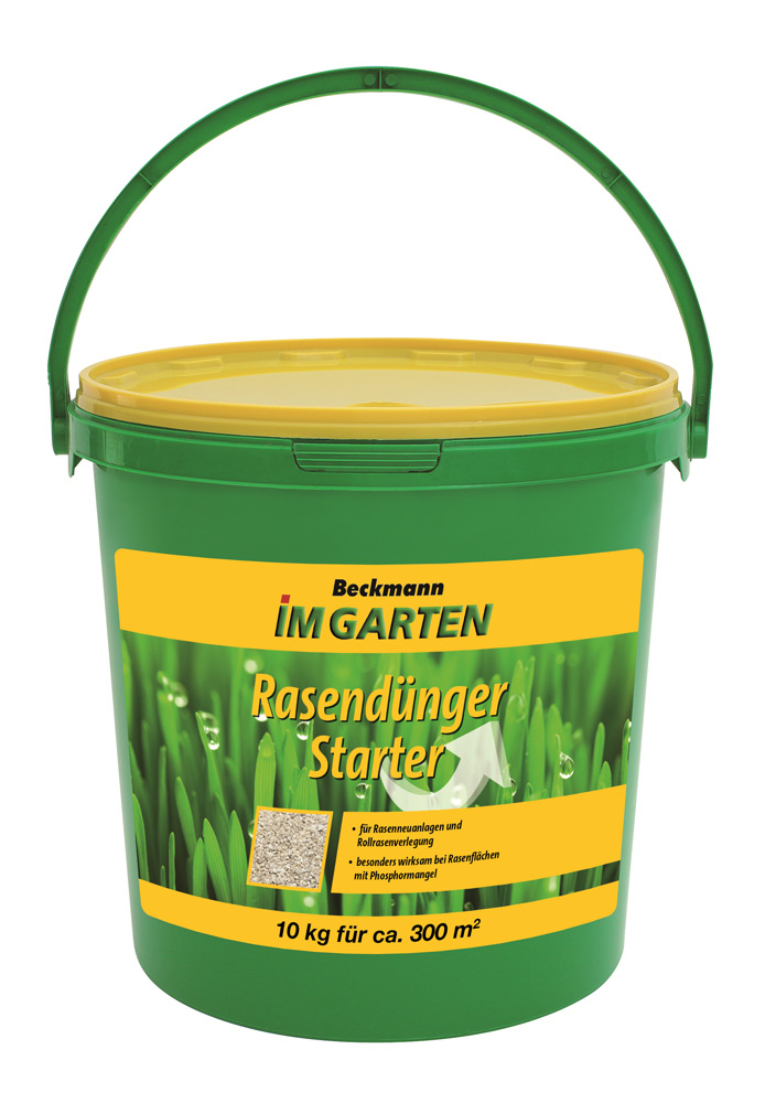 Beckmann gyeptrágya fűmagvetéshez, gyepszőnyeg- telepítéshez 10 kg, 300 m2, 12+22+10