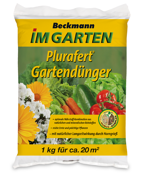 Beckmann Plurafert univerzális szerves-ásványi növénytáp kerti növényekhez 1 kg ~20m2