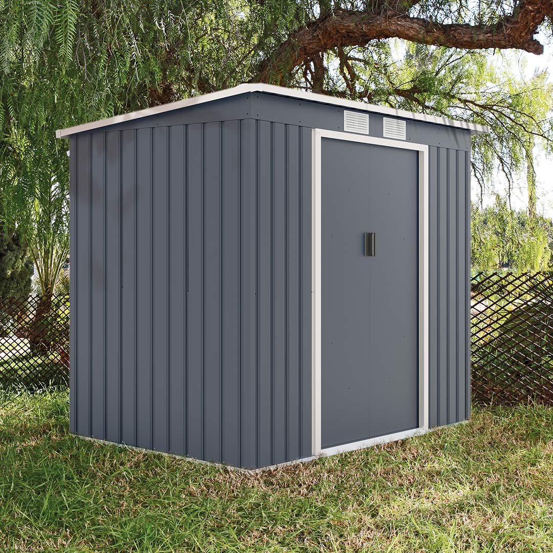 Nortene-Catral Metalshed Creta kerti fém tároló ház szürke 2,16 x 1,71 x 1,30 m