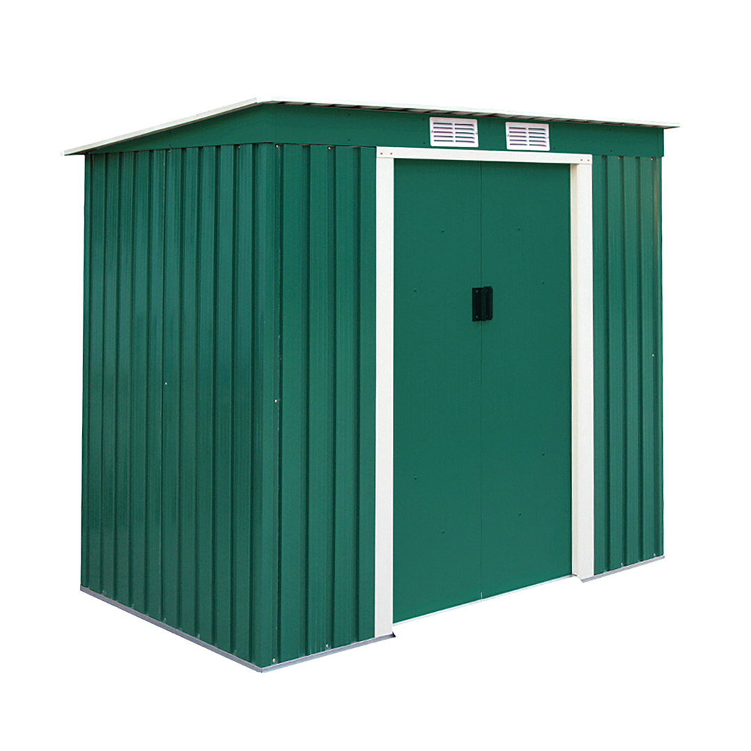 Nortene-Catral Metalshed Creta kerti fém tároló ház zöld 2,16 x 1,71 x 1,30 m