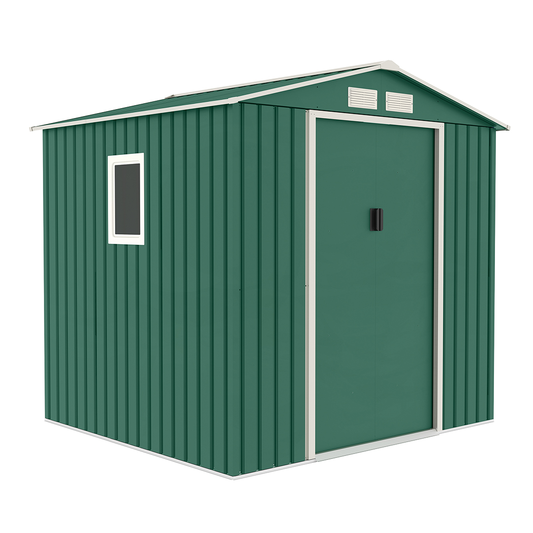 Nortene-Catral Metalshed Menorca kerti fém tároló ház, zöld 2,14 x 2,05 x 1,94 m