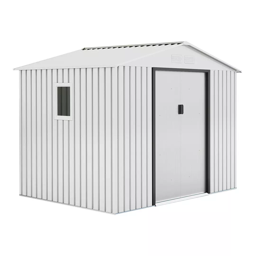 Nortene-Catral Metalshed Mallorva kerti fém tároló ház fehér 2,78 x 2,12 x 1,94 m